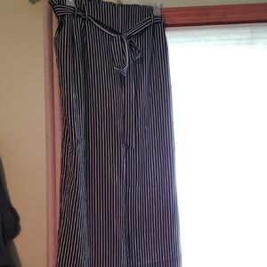Black and White Striped Pants